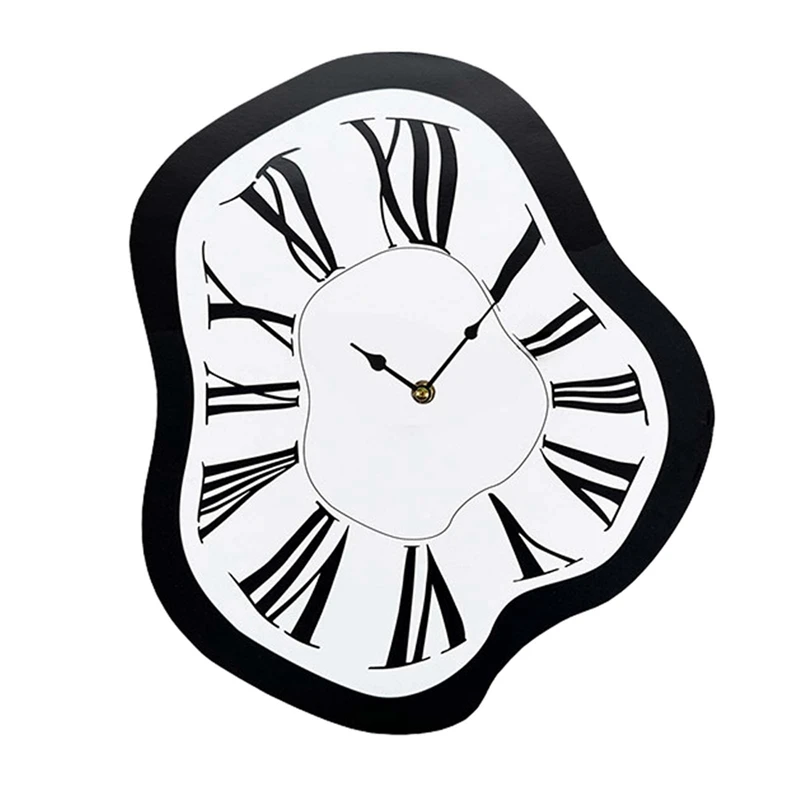 

Dali's Twisted Clock, INS Style Wall Clock, Silent Wall Clock, Simple Clock For Decorating Living Room