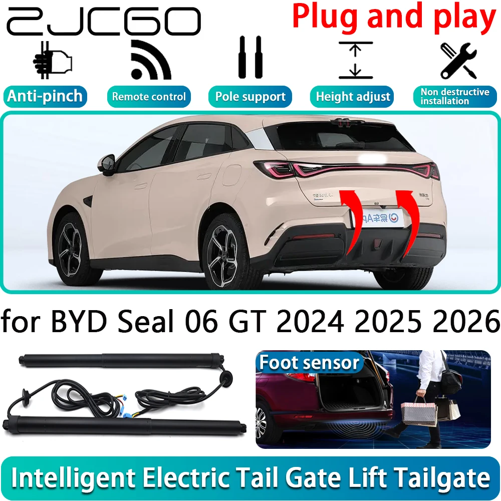 

ZJCGO for BYD Seal 06 GT 2024 2025 2026 OEM Electric Powered Tailgate Power Liftgate Automatic Tailgate System With Foot Sensor