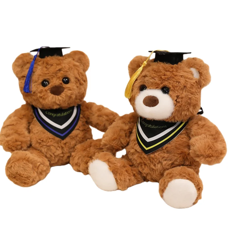 Graduation season commemorative gift, Doctor Bear plush toy, Bachelor's hat teddy bear as graduation gift for classmates