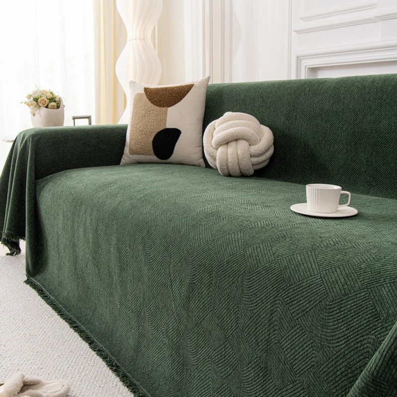 Vintage Style Sofa Cover Cat Scratch Resistant Protector Anti Pet Claw Couch Throw Blanket Versatile Living Room Home Decor