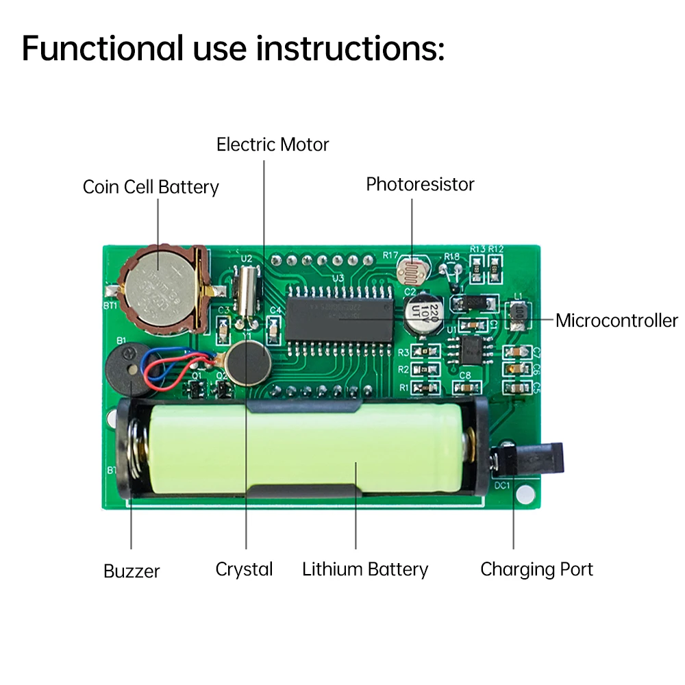 DC5V LED ساعة إلكترونية رقمية لتقوم بها بنفسك عدة مكونات لحام تعليمية تتميز بالإنذار ودرجة الحرارة ووظيفة العد التنازلي #5