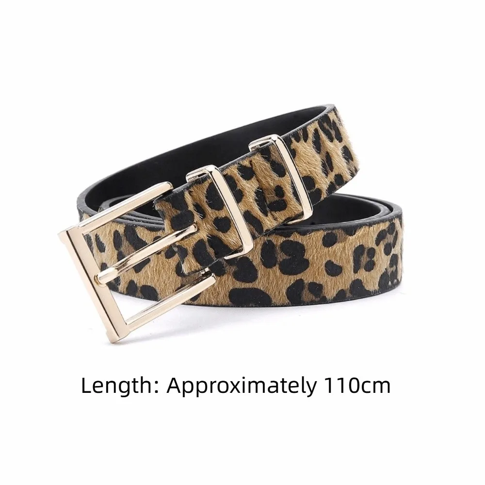 الكورية نمط ليوبارد طباعة حزام Y2K مشبك معدني بولي Leather حزام خصر من الجلد فستان الديكور الهيب هوب الشرير زنار الإناث/الفتيات