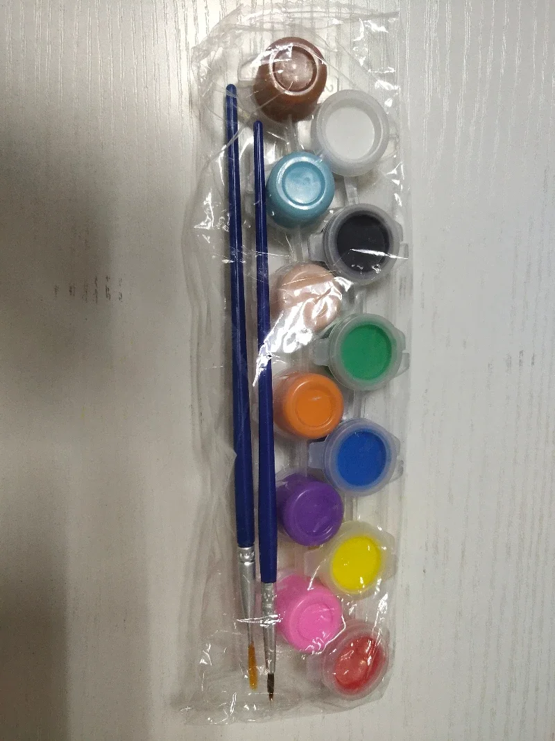 12 Farben DIY Graffiti Pigment Set Acrylfarben mit 2 Pinsel für Ölgemälde Farbset