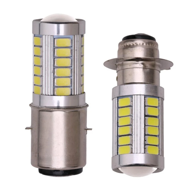 1PC PX15D BA20D LED Fog Light Lamp Auto Motorcycle Headlights 33 SMD Motor Headlamp