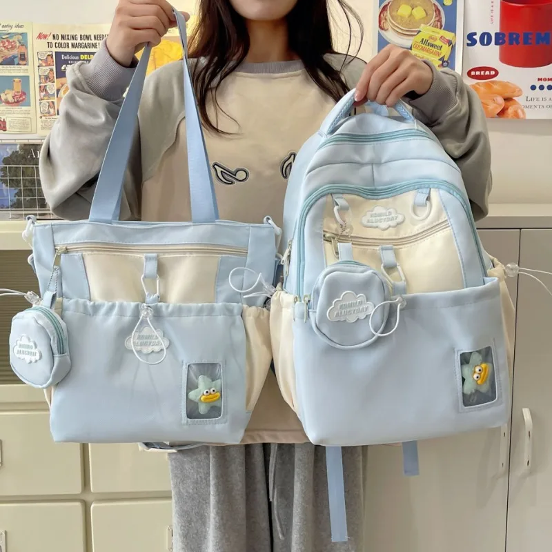 Korean Lightweight Teen Girls School Backpack Casual Travel Rucksack Fashion School Bag for Junior & Senior High Students