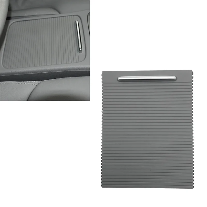 Car Center Console Drink Water Cup Holder Roller Shutter Panel Dust Cover for Magotan CC 3CD85750330T Grey