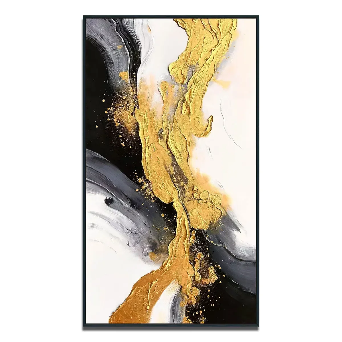 

Modern Abstract Gold Wall Arabic Painting Luxury Living Room Decoration and Original Art Oil Painting