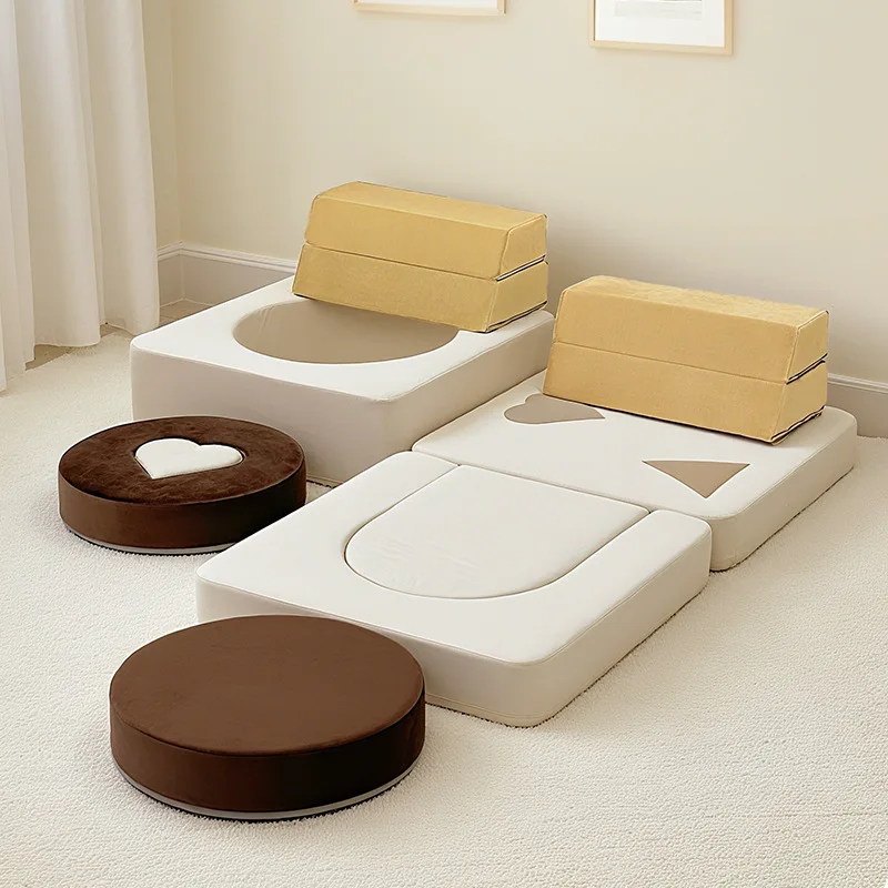Multifunctional compression sofa high density sponge modern fabric sofa creative children's lazy sofa