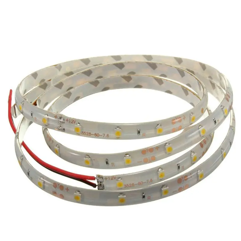 PERFECT MODERN 5Pcs 1M 60-3528 SMD Waterproof LED Light Strip DC12V (Warm White)
