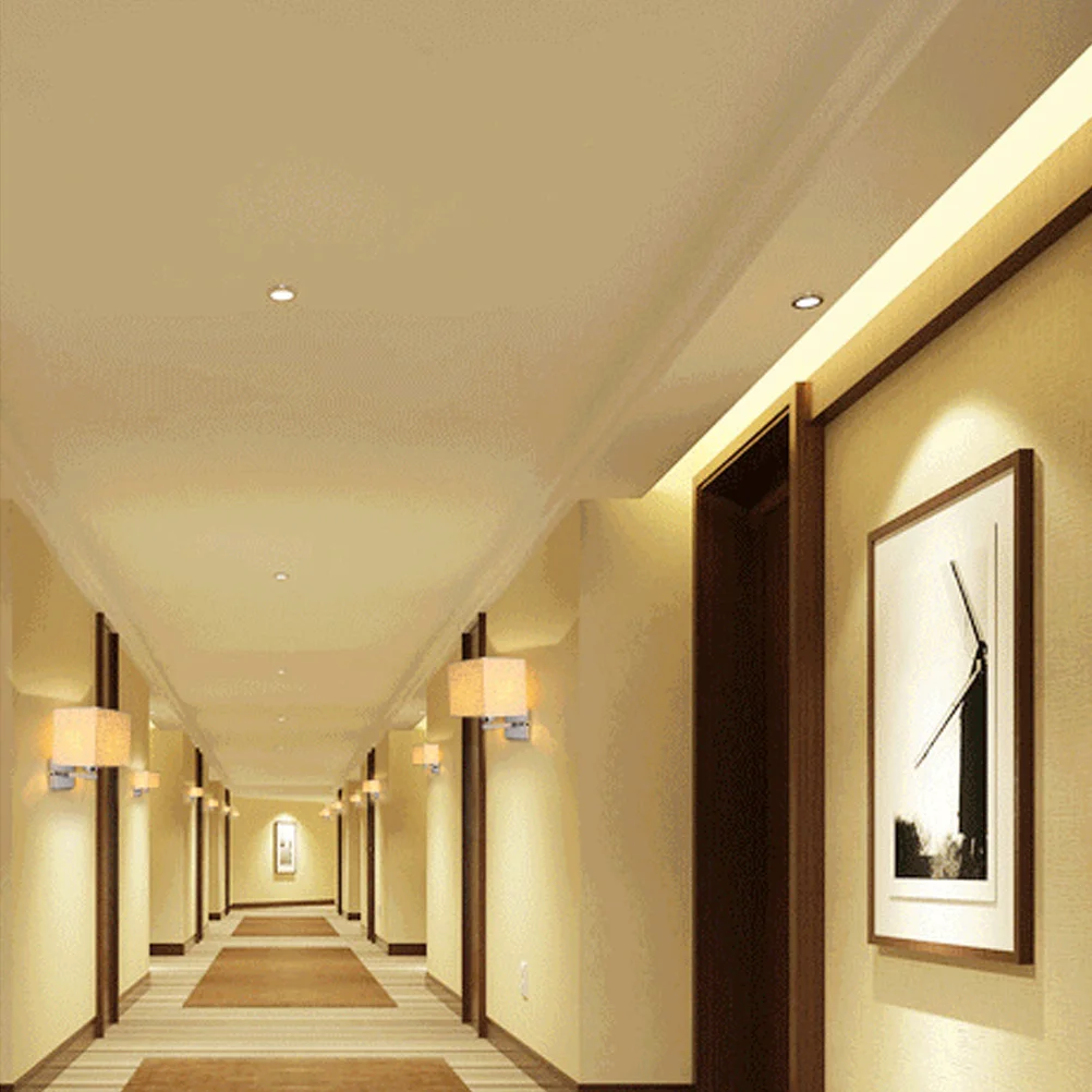 

Metal Wall Lights Bedside Wall Lamp Modern Minimalist LED Light E14 40W Hemp Lampshade for Bedroom Office Nursery Dorm