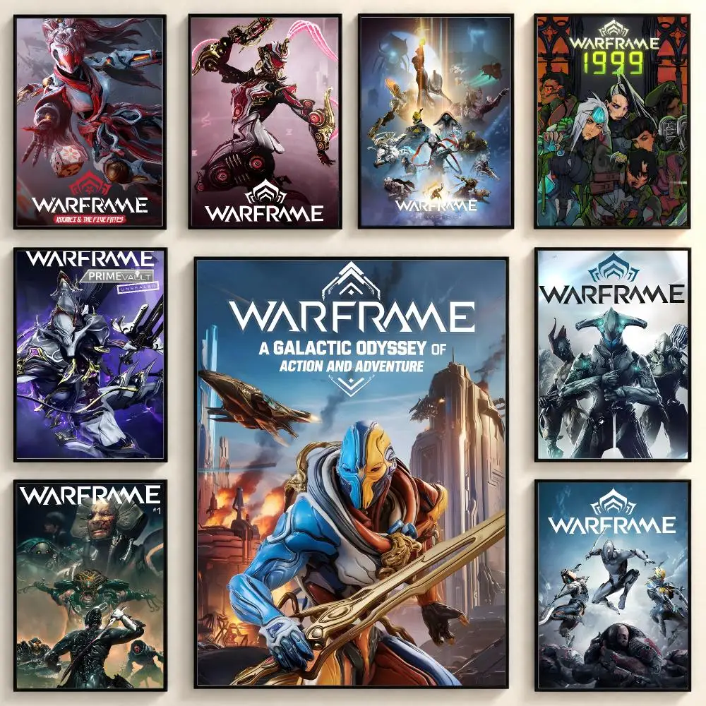 Futuristic Fluid Game W-Warframe Poster Peel And Stick PP Series HD Frameless Wall Indoor Decor Gift