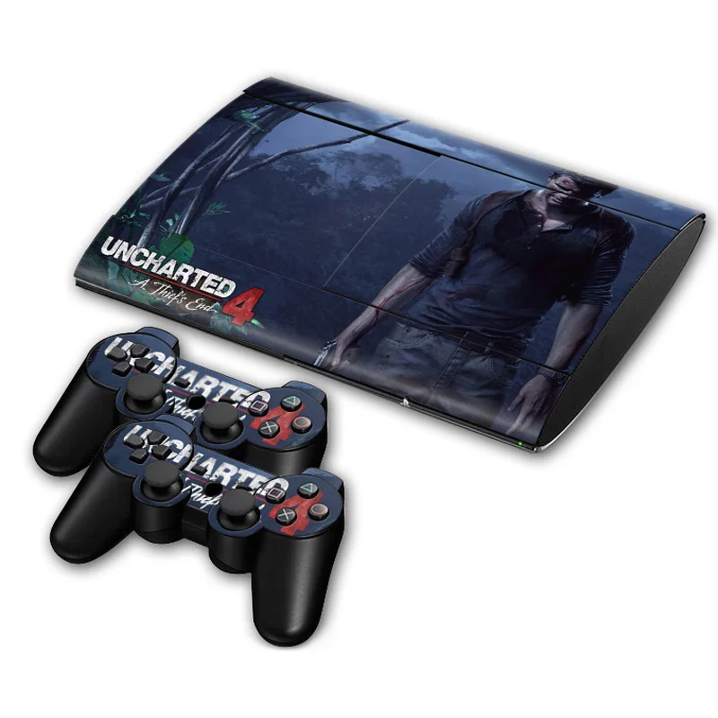 Uncharted 4 for PS3 super slim 4000 Skin  Sticker Vinly Skin Sticker  2 controller skins TN-PS3S4000-5002