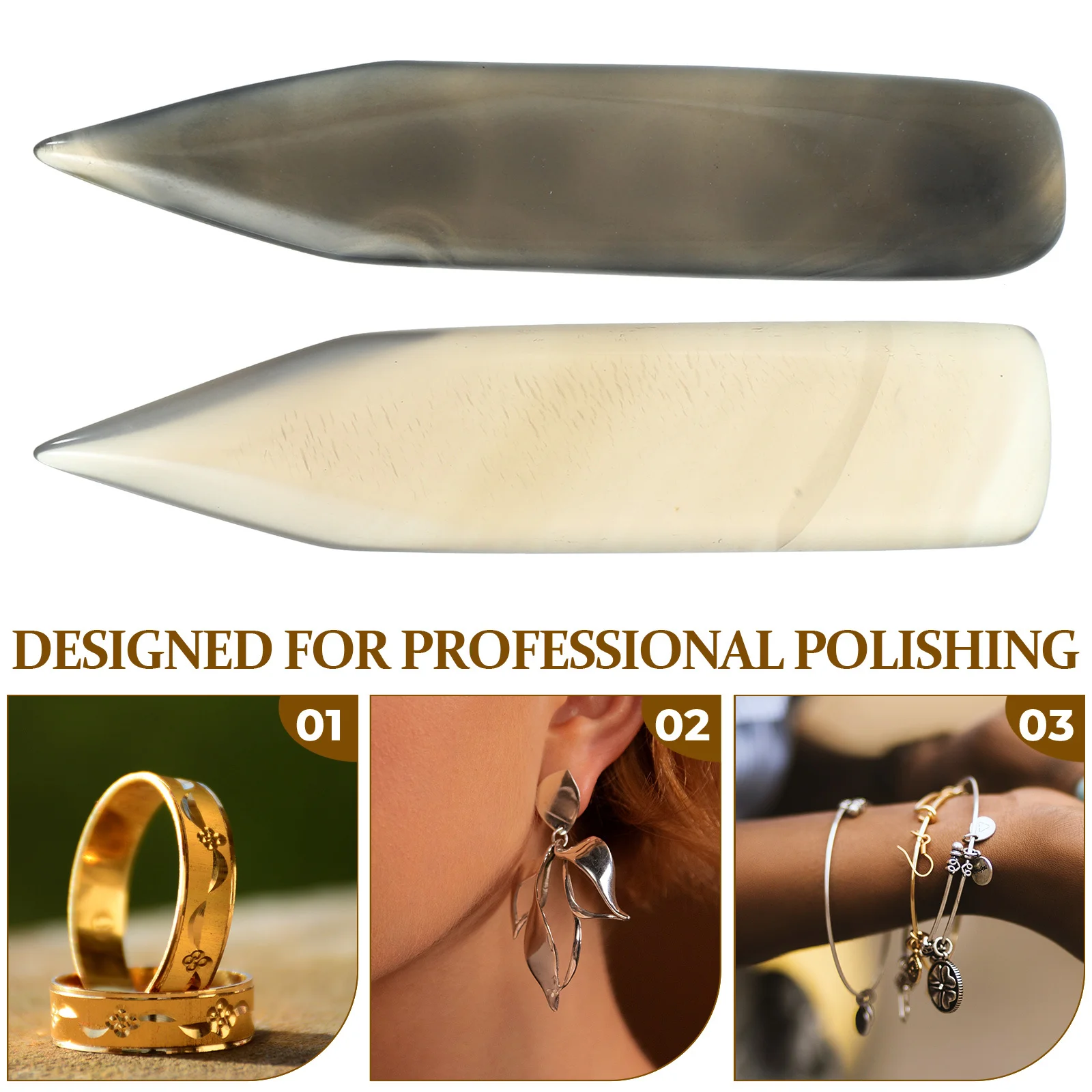 

1Set Jewelry Maintenance Polishing Tools Premium Agate Polishing Kit for Gold Silver Copper Jewelry Safe Durable Effect