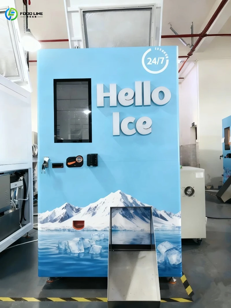 Customized Automatic Water & Ice Vending Machine With SDK Function Touchscreen Display Compressor Cooling Capacity
