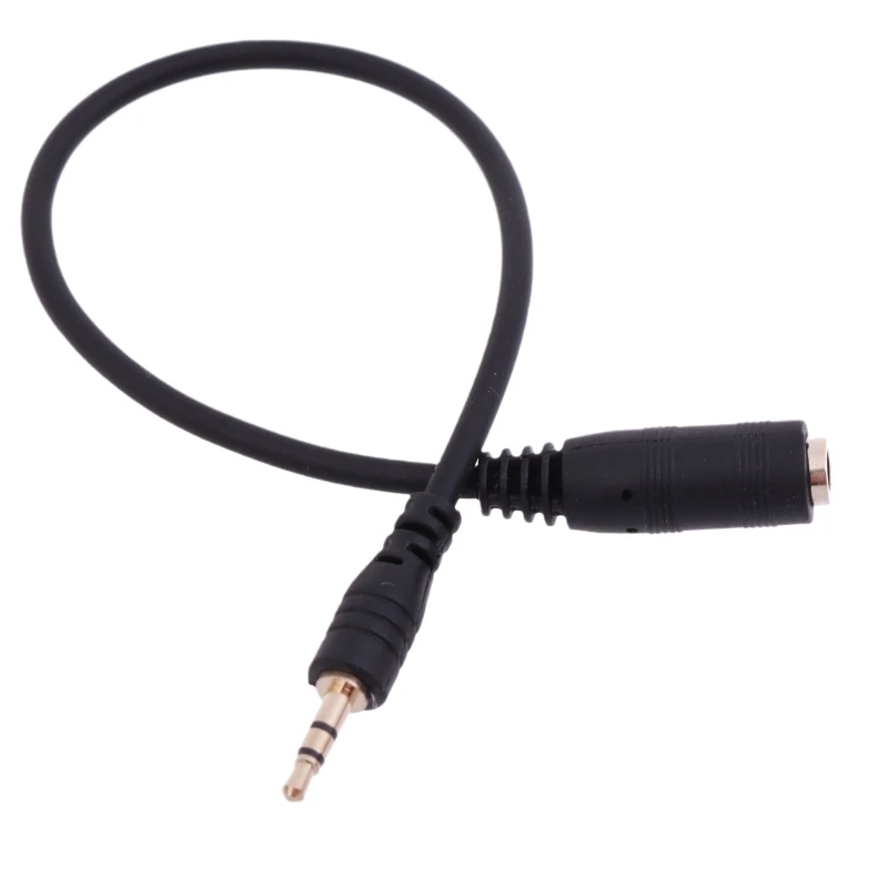 Gold Plated 2.5mm Male to 1/8 inch 3.5mm Female Stereo Audio Jack Adapter Cable Straight/Right Angle Connector 896C