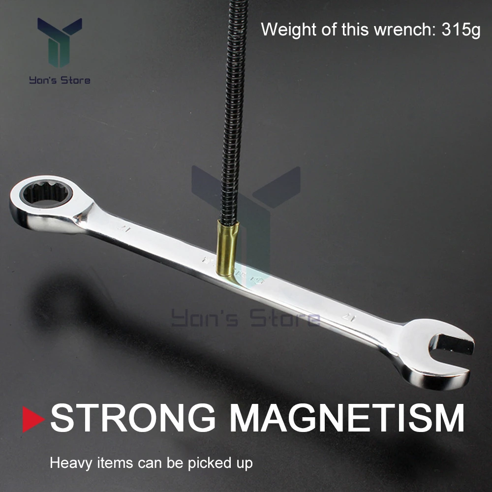 55Cm Linh Hoạt Từ Bán Dụng Cụ Kéo Dài Cần Dính Dây Nam Châm Có Thể Uốn Gập Kim Loại Tiểu Ly Dụng Cụ Cầm Tay Mùa Xuân Nam Châm Hút Thanh