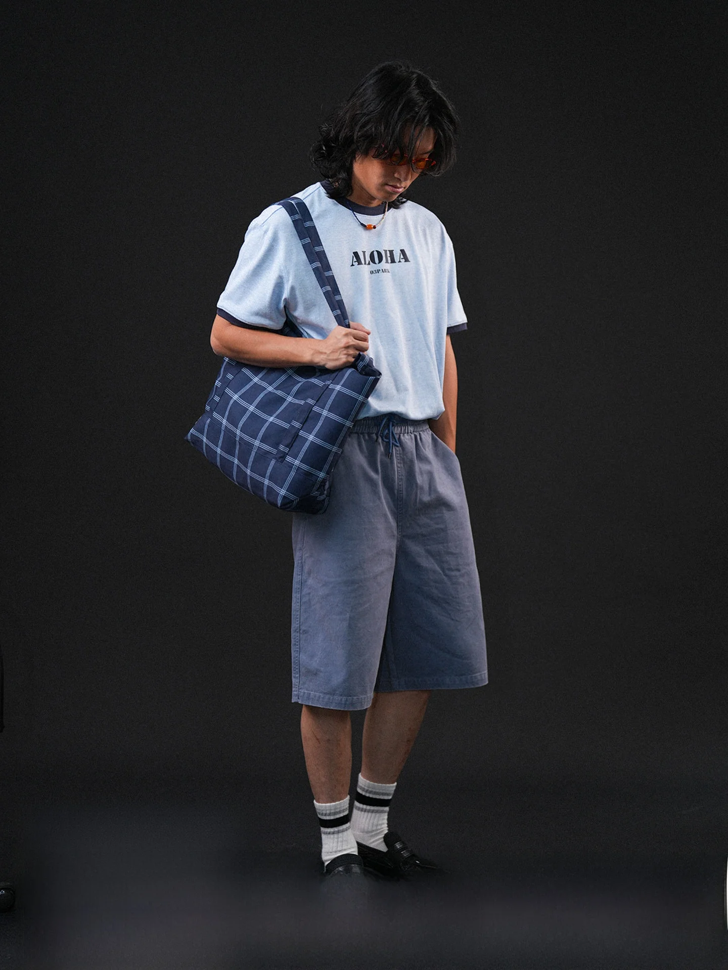 

Loose Workwear Pants Vintage Faded Washed Six-Part Shorts Cotton Youth Casual Shorts Elastic Waist Summer Seasonal Shorts