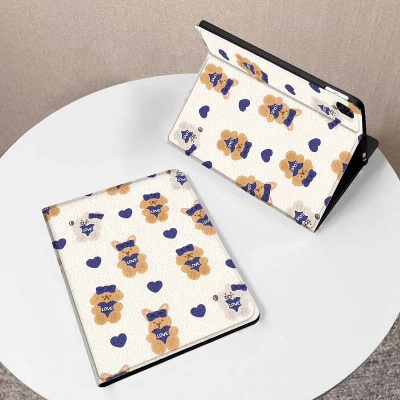 

Puppy Cartoon Bear Pattern For Huawei MediaPad MatePad M5 M6 11 12 X SE T10 T10s 2 C5e T5 Pro Lite Air 11.5 Inch Tablet Case