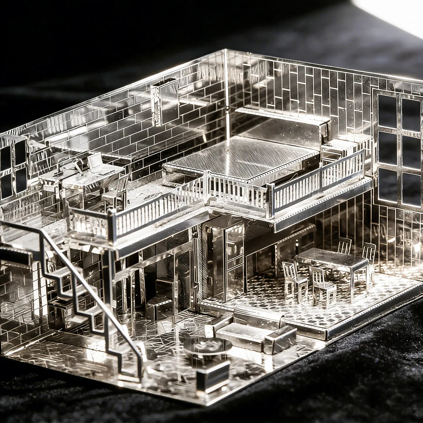 3D Metal Puzzle DIY Handmade Building 3D Model Toy Creative Gift Stainless Steel Decorative Piece