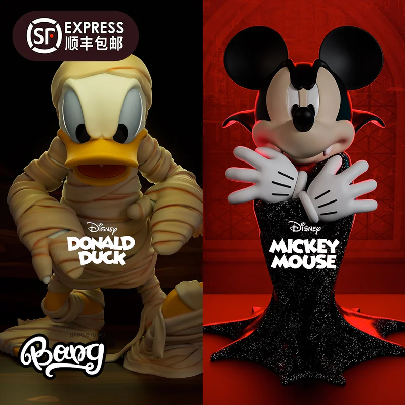 New Disney Mummy Donald Duck & Vampire Mickey Horrible Desktop Ornaments Figures Halloween Gift