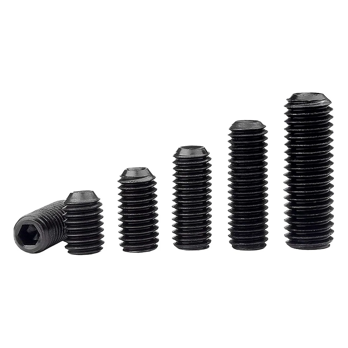 200/400 Pz M3 M4 M5 M6 M8 Presa a testa Esagonale Set Vite senza testa Punto di tazza Assortimento Kit Esagono incassato a brugola Punta piatta Grub Set di bulloni
