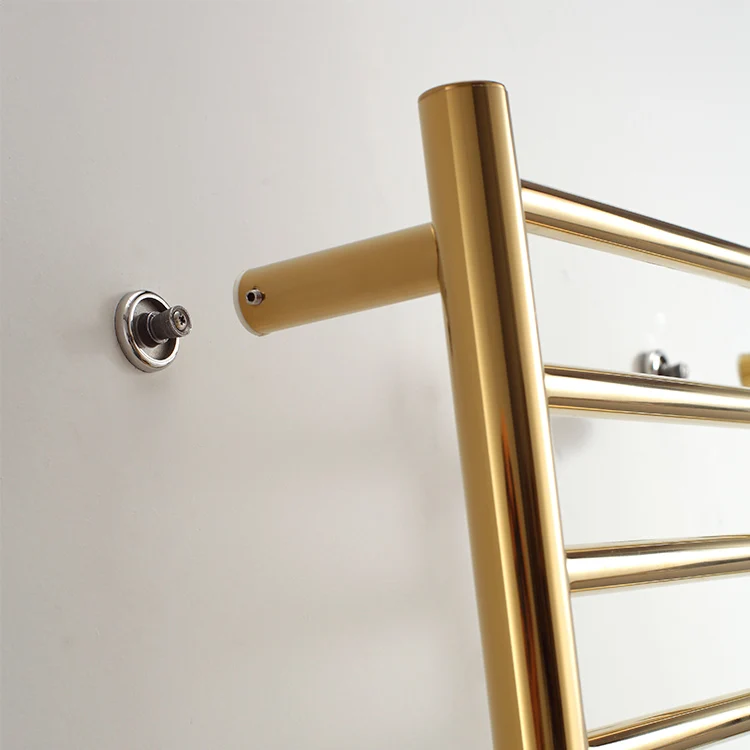 2021 Polished Golden Luxury Stainless Steel  Electric Towel Warmer Heated Towel Racks YMT-9006G