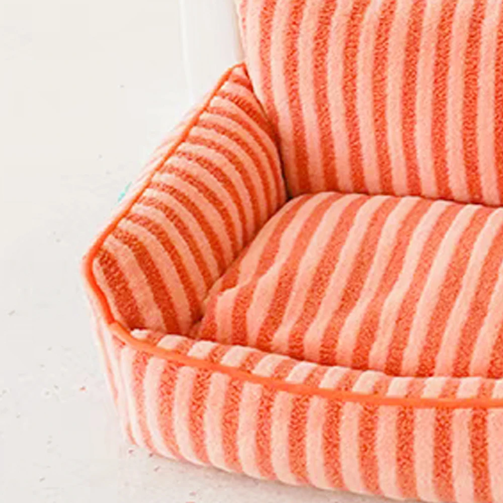 Cats Bed Stripe Bed Sofa Cushions Plush Houses and Habitats Puppy Pet Kitten Accessories Goods Mat Things Accessory