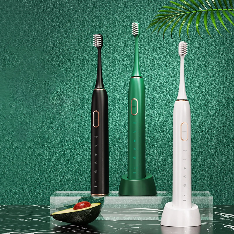 5Modes 15-Speed Adult Sonic Electric Toothbrush Ultrasonic Vibrator Whitening IPX7 Waterproof Inductive Charging