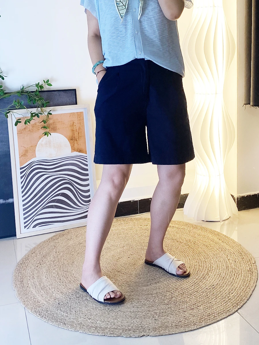 

High Waist Straight Leg Workwear orts Loose Fit Wide Leg Pants Korean Sle Simple Color Commute Faion Ladies Trousers