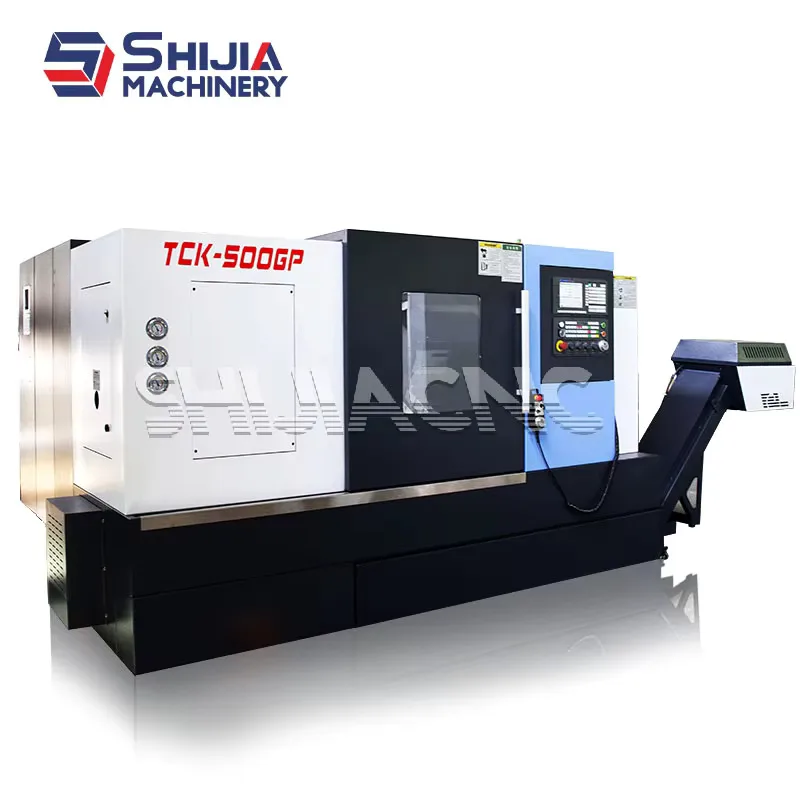 Taiwan Type 5-Axis TCK50DY CNC Lathe Automatic Slant With Straight Y-Axis Movable Toog Inced Bed Ear Guide Rail