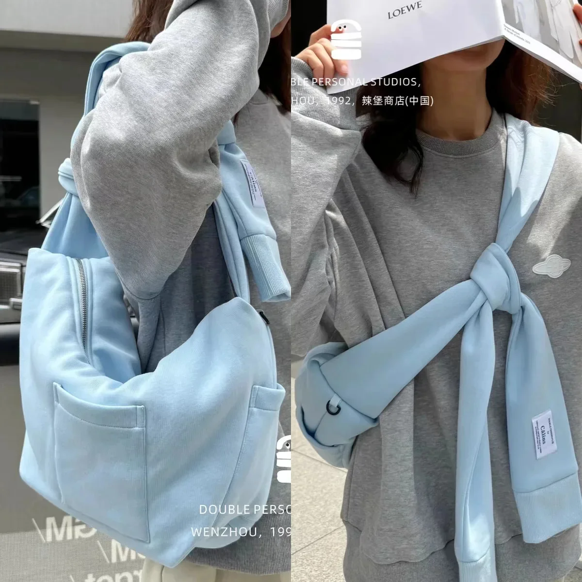 Creative Knot Shoulder Bag Embrace Bag Large Capacity Dumpling Bag Fashion Simple Commuter Crossbody Strap Bag Men Women Bag