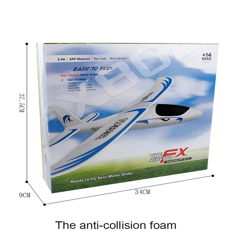 FX802  RC Foam Plane 2.4G 2CH Radio Control Glider Remote Control Airplane Aircraft Foam Boys Toys for Children