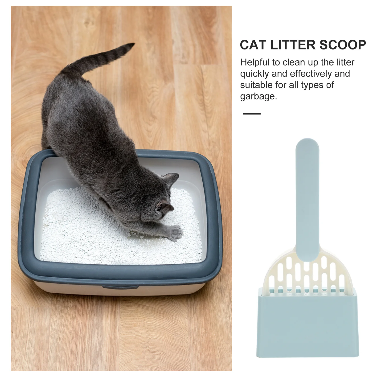 

1 set Cat Litter Scoop Large Wide Mouth Heavy Duty Abs Pet Litter Shovel For Small To Large Cats Kitten Cleanup Tool Pet