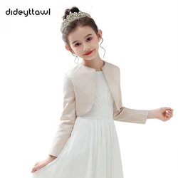 Dideyttawl Customized Cute Winter Long Sleeves Girls Coat Warm Girl's Shawl Dress Party Outerwear Coats Shrug Match For Dress