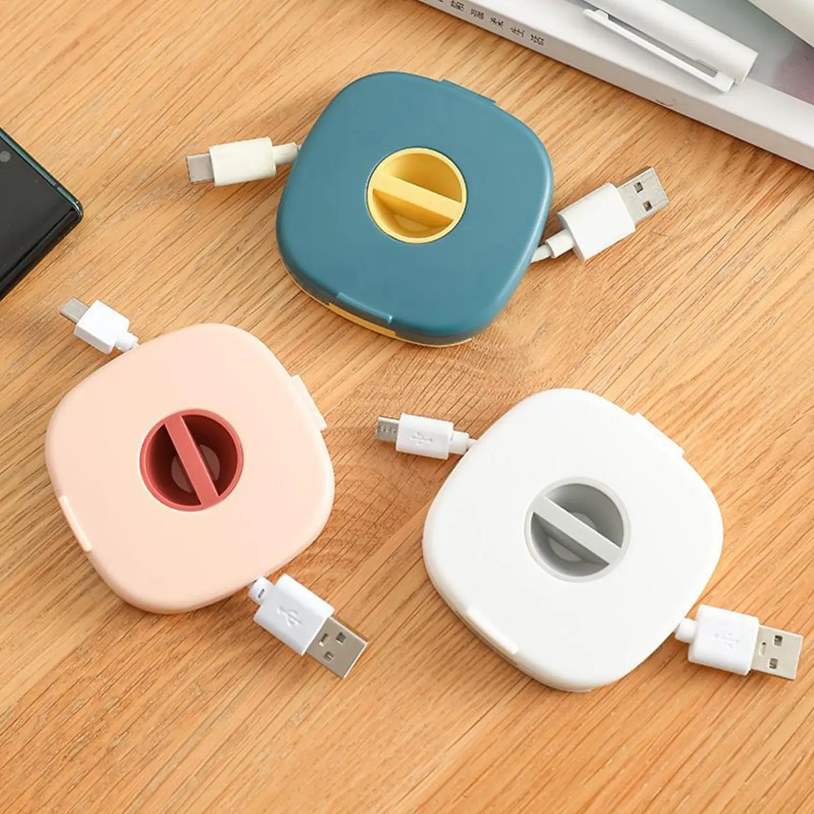 

Чехол для намотки кабеля для наушников и зарядного устройства Портативный органайзер для шнура для путешествий, поездок на работу, хранения на столе и общежитии