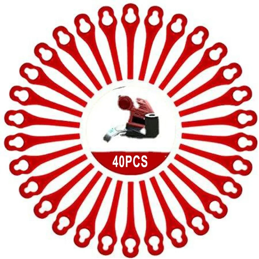 40Pcs Grass Trimmer Cutter Head Replacement Blades For Parkside PRTA 20-LiA1 LIDL IAN 311046 Trimmer Plastic Cutter Head