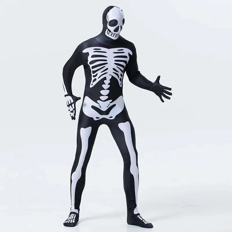 Halloween 3D Print Skeleton Scary Cosplay Horror Jumpsuit Devil Zombie Costumes