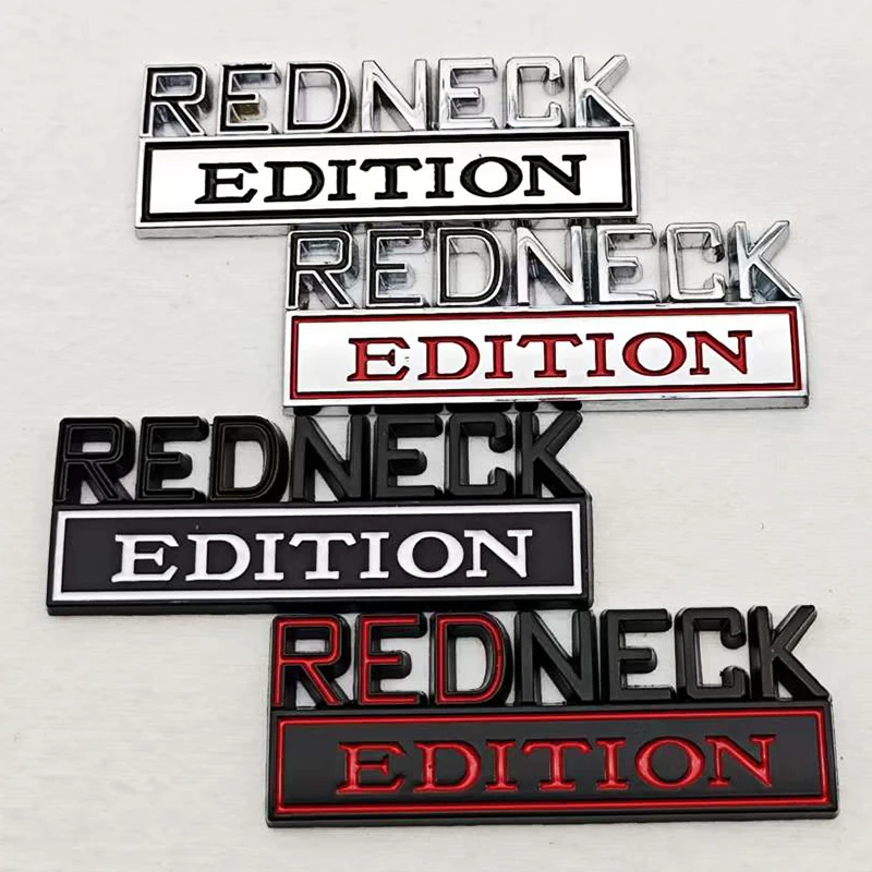 

REDNECK Edition 3D Emblem Sticker Badge Fender Funny Decals Car Truck Replacement Door Decoration for Universal Car SUV