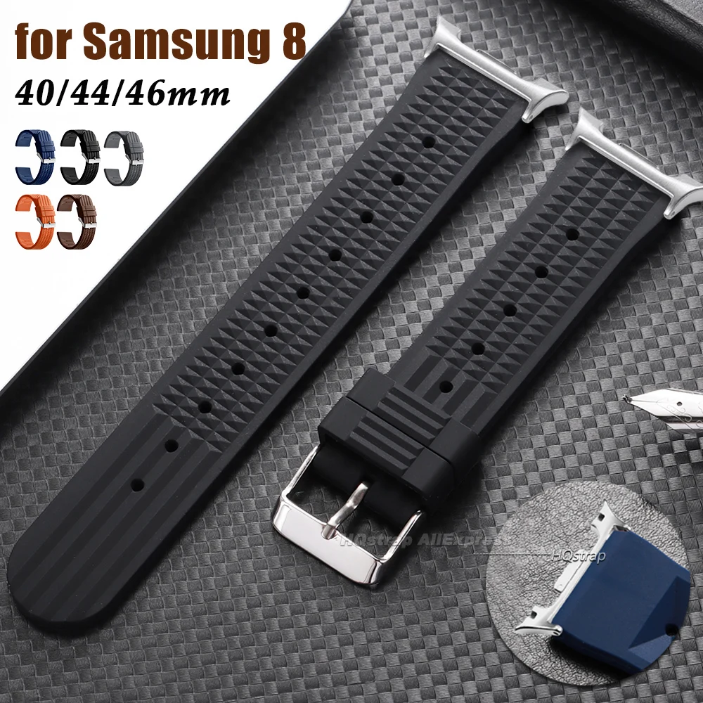 New Silicone Watch Strap for Samsung Galaxy Watch 8 Classic 46mm Bracelet for Galaxy Watch 8 44mm 40mm Replacement Watchband