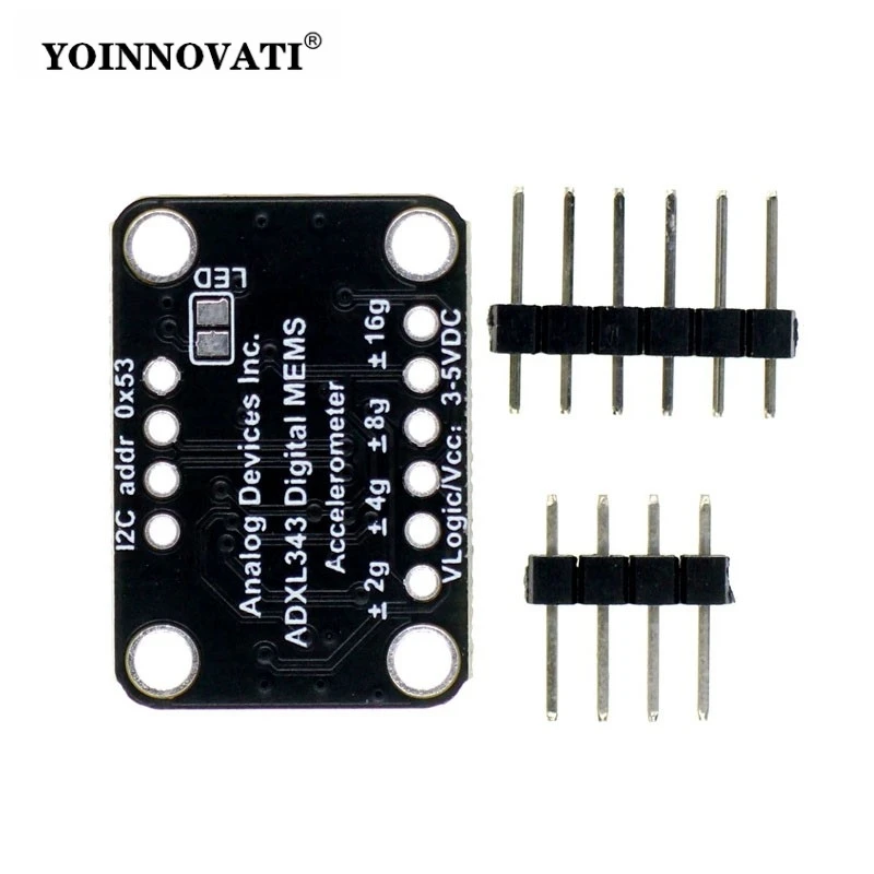 ADXL343 3-Axis Accelerometer Module, I2C/SPI Communication, Low Power Motion Sensor, Compatible with STEMMA QT / Qwiic
