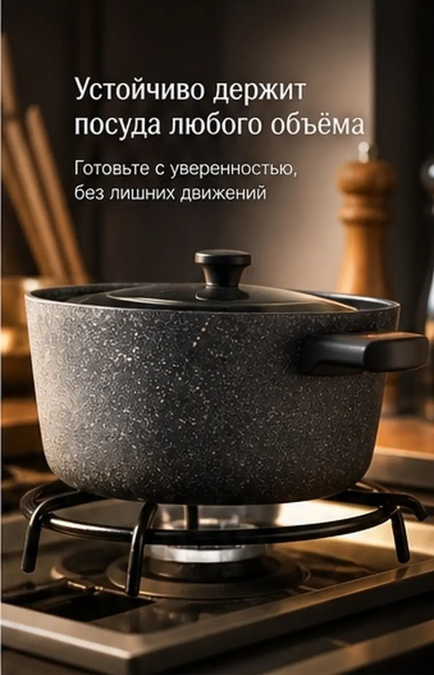 Gas Stove Auxiliary Round Four-Claw Small Milk Pot Stand Non Slip Cast Iron Stove Rack Cooktop Pan Holder Wok Support Ring