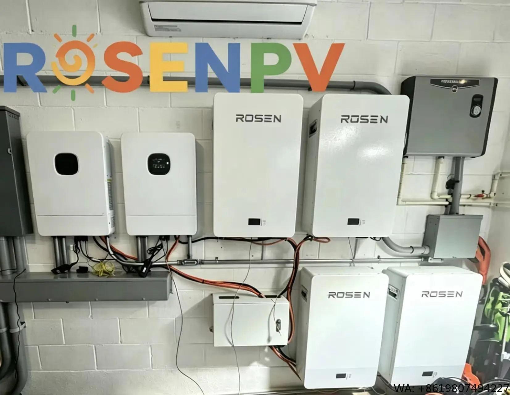 20KW 3 Phase Off-Grid Solar Power System All-in-One Inverter Wall Mount Battery Motor Support App Monitoring Kit