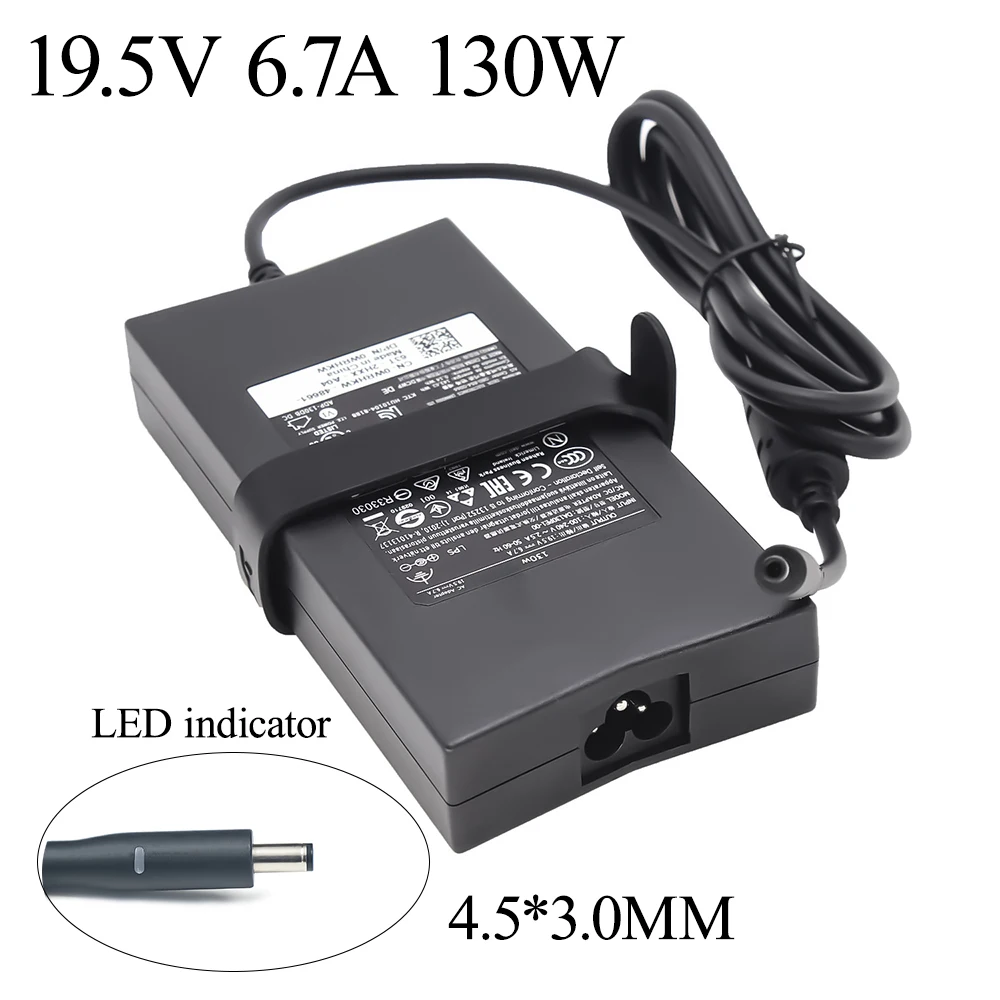 

19.5V 6.7A 130W 4.5*3.0mm AC Laptop Adapter Power Charger For Dell Precision M6300 Ispiron15 7000 7557 XPS 14 XPS 15 9530 Supply