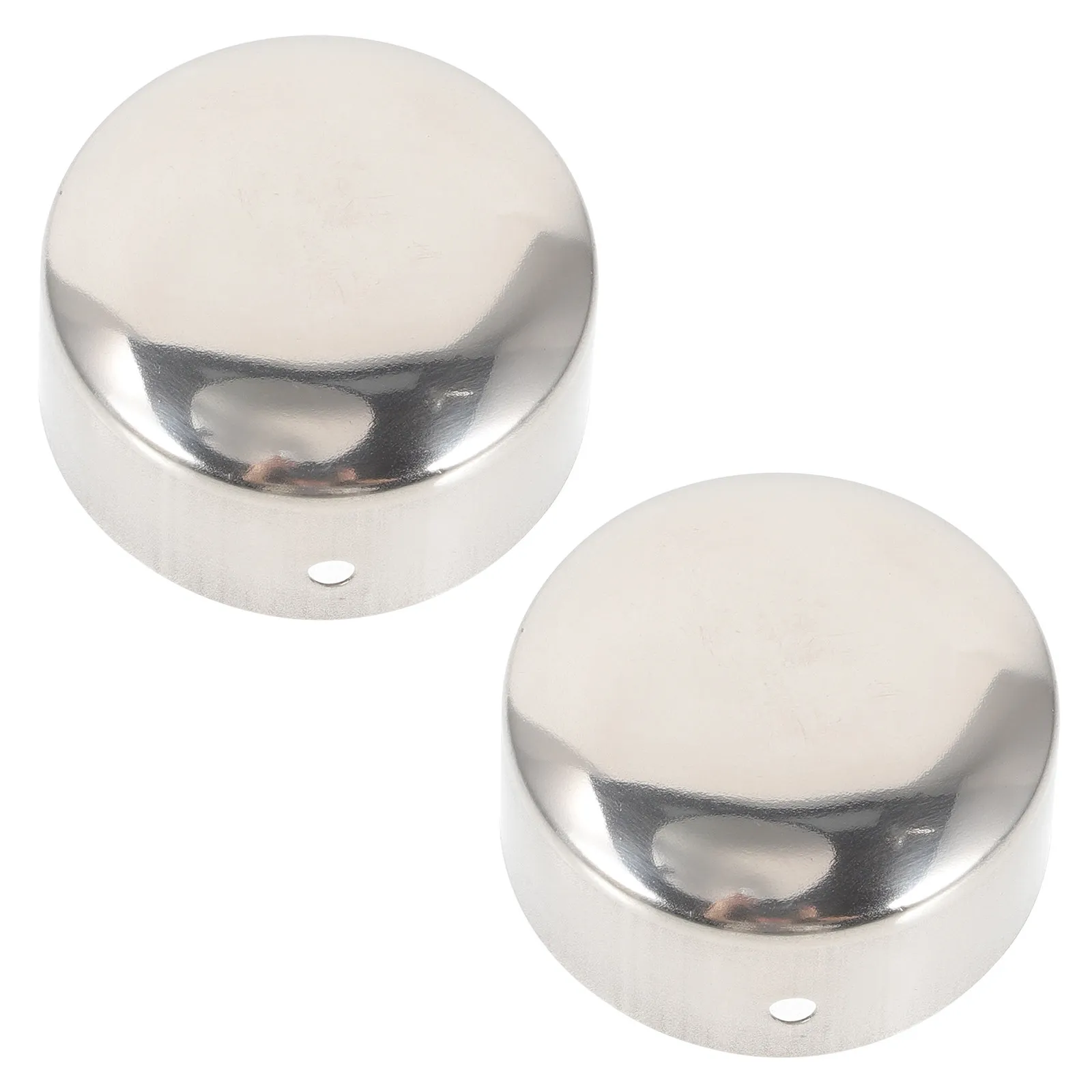 2Pcs Handrail End Cap Stainless Steel Wear Resistant Stair Railing Accessories Tube Protector Metal End Cover Handrail Fitting