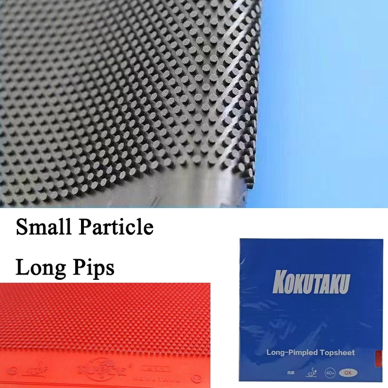 KOKUTAKU Small Particles Table Tennis Rubber Long Pips OX ITTF Approved Ping Pong Rubber Without Sponge for Defensive Play Style