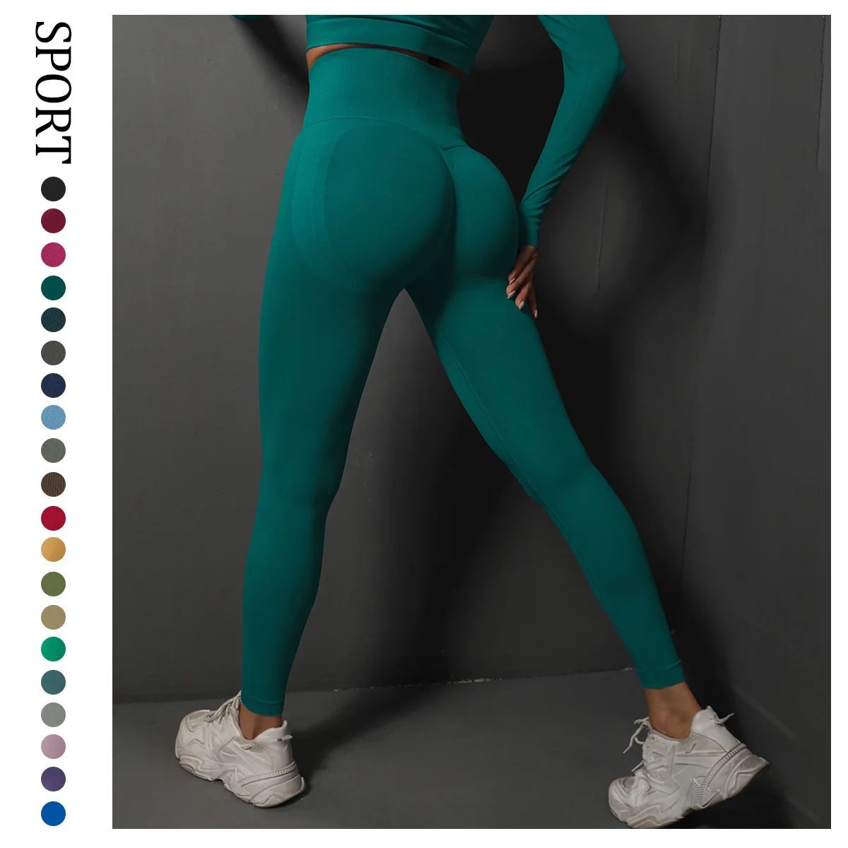 

2025 Spring Seamless Peach Hip Tight Yoga Pants Women's High Waist Hip Showing Running Sports Fitness Pants