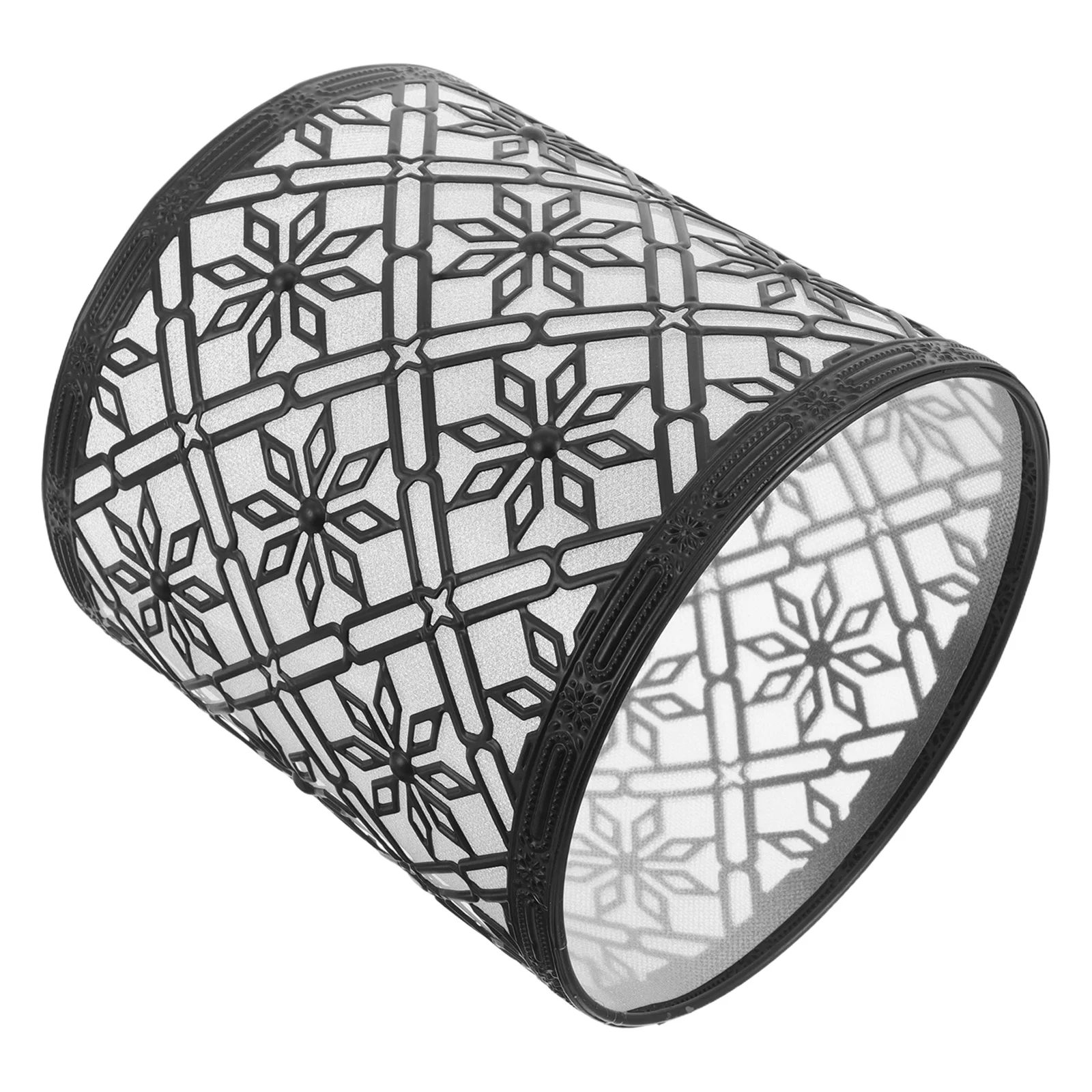 

E27 Drum Lamp Shade Floral Hollow Out Iron Lampshade Cylindrical Design for Bedside Table Lamp Decorative Metal Light Shade