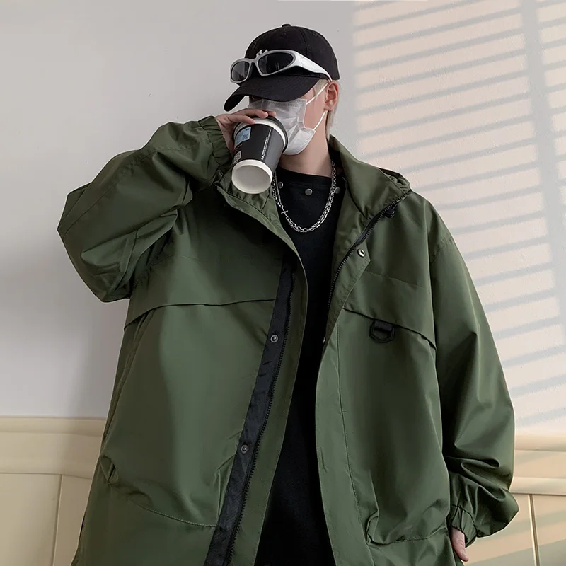 

Мужская новая куртка для активного отдыха большого размера, осенне-зимняя, в американском стиле, для работы, ветрозащитная, из полиэстера