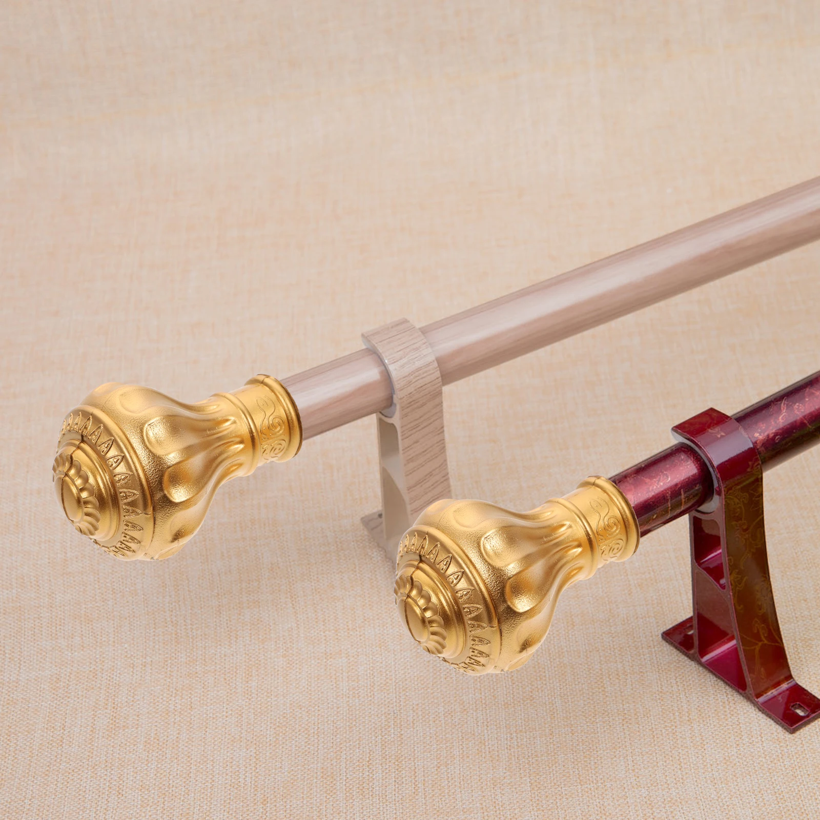 

12pcs Curtain Rod End Elegant Curtain Pole Accessory Decorative Home Decor Wear Resistant Simple Use Reliable Material