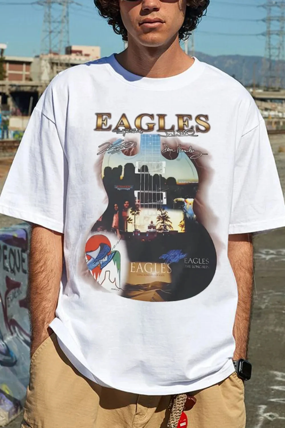 2026 Moda Eagles Band Grafik T - Summer Clothing Trends For Men 2026 incelemesi ve fiyatı